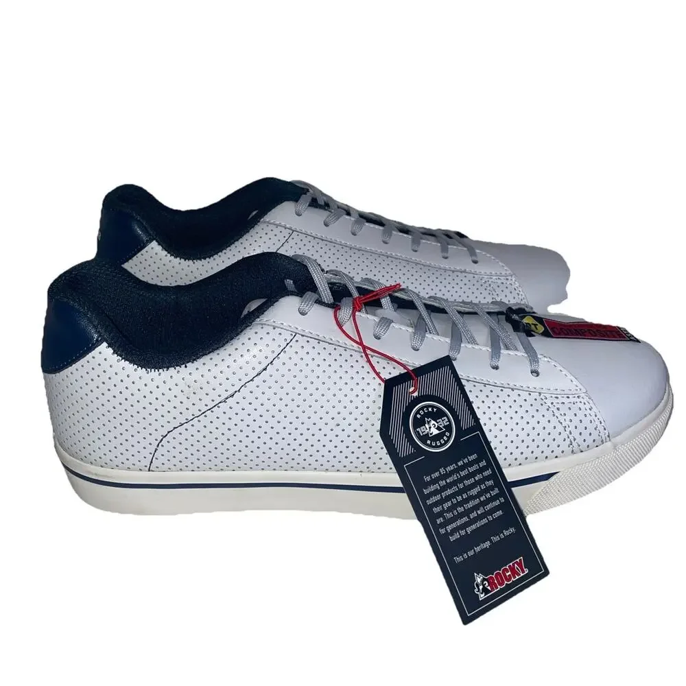 Rocky Men’s SR Casual Sz 10.5M Comp Toe Skater Style Low Top Shoes Ash/Navy New